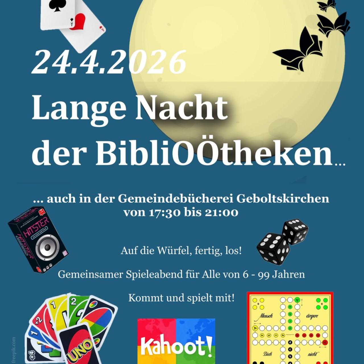 Information für die lange Nacht der Bibliotheken